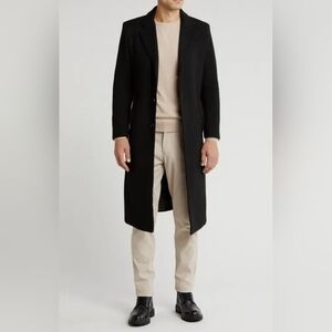 Braveman Wool Blend Overcoat In Black Mens Size XXL Winter Coat Dress Coat